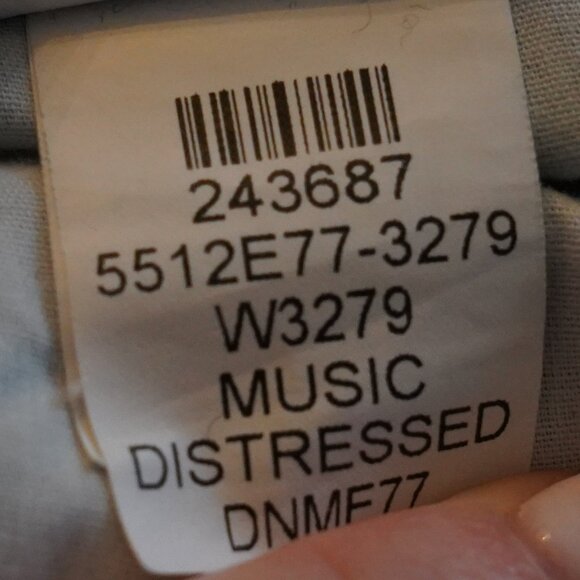 Paige, Cindy, High Rise Crop Raw Hem Straight Jeans, Music, Blue, Light wash - Picture 7 of 7